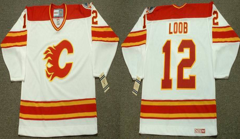 2019 Men Calgary Flames #12 Loob white CCM NHL jerseys->calgary flames->NHL Jersey